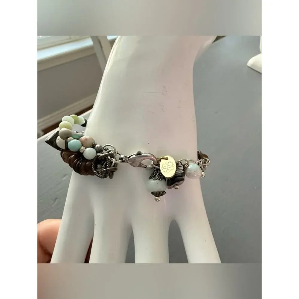 Anne Vaughan Multi Strand Stone Beaded Bracelet